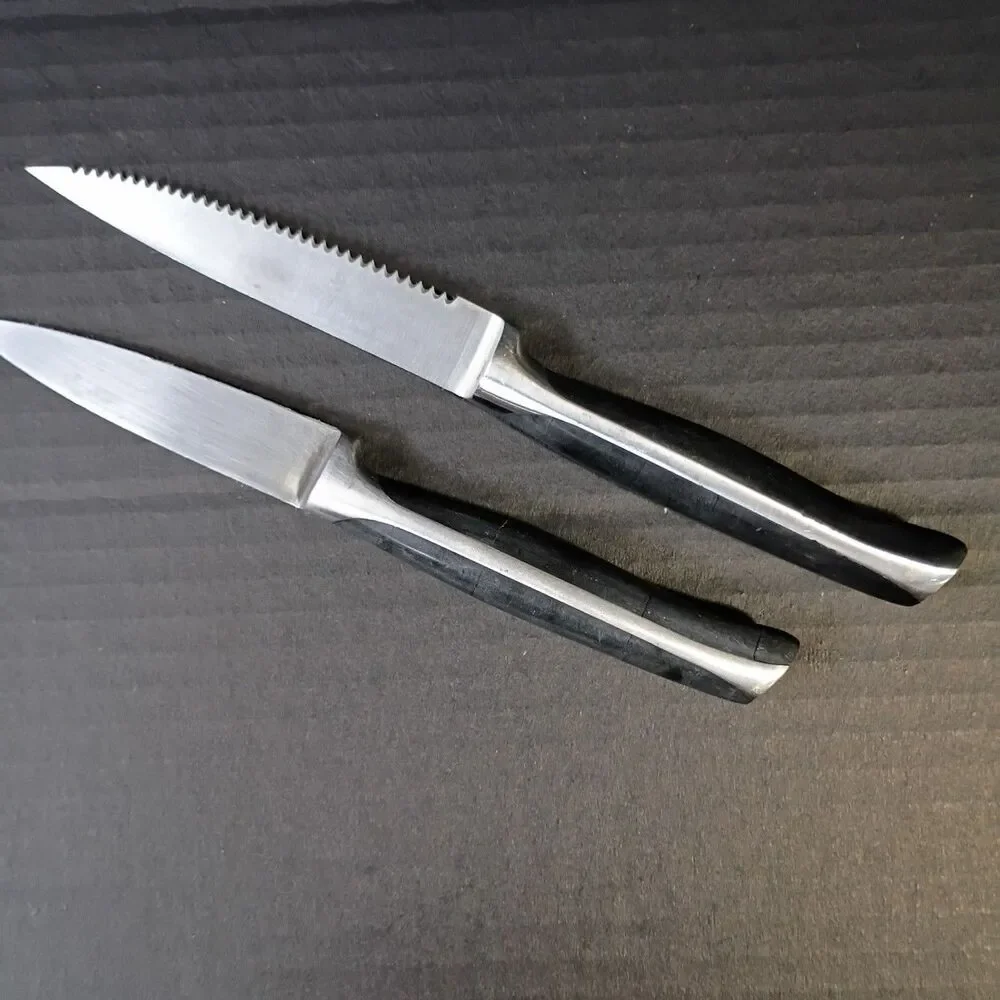 2 Chicago Cutlery Knives High Carbon Satin Stainless Full Tang